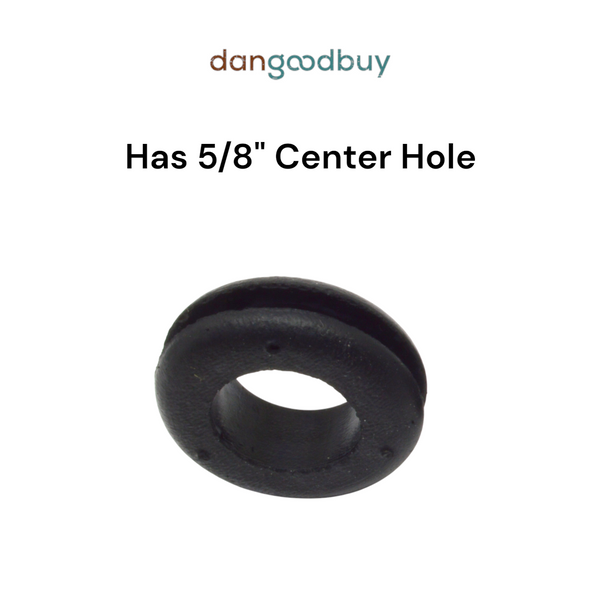 Fits 7/8" Hole - 1/8" Panel Thickness - 5/8" Center Hole - Rubber Grommet
