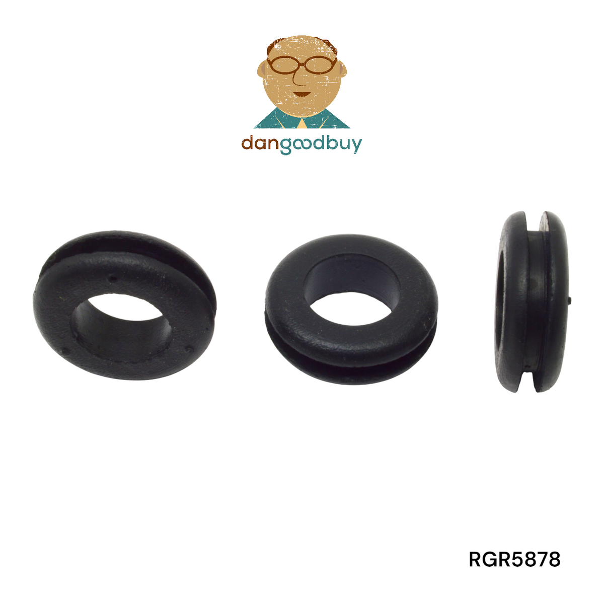 Fits 7/8" Hole - 1/8" Panel Thickness - 5/8" Center Hole - Rubber Grommet