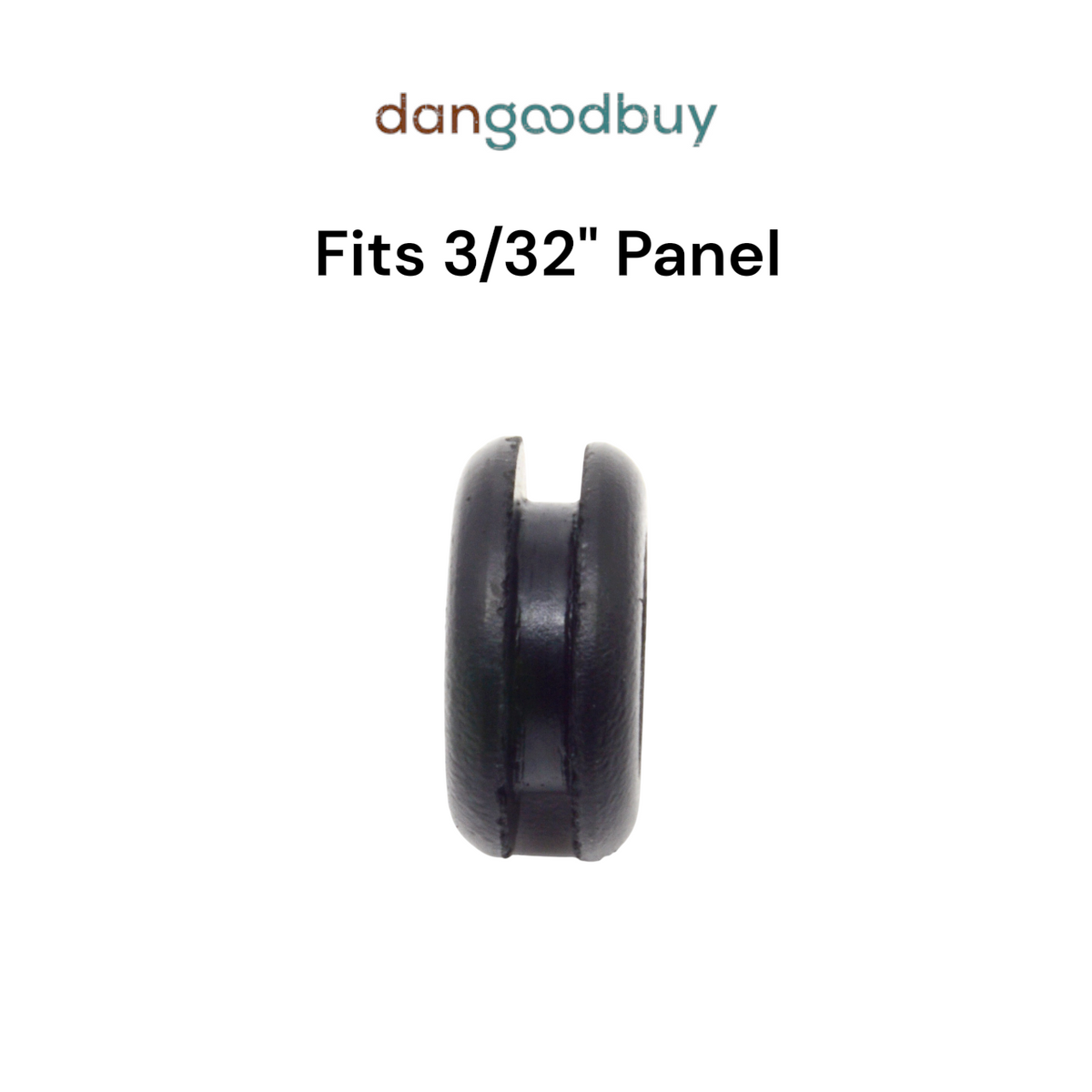 Fits 7/16" Hole - 3/32" Panel Thickness - 3/8" Center Hole - Rubber Grommet