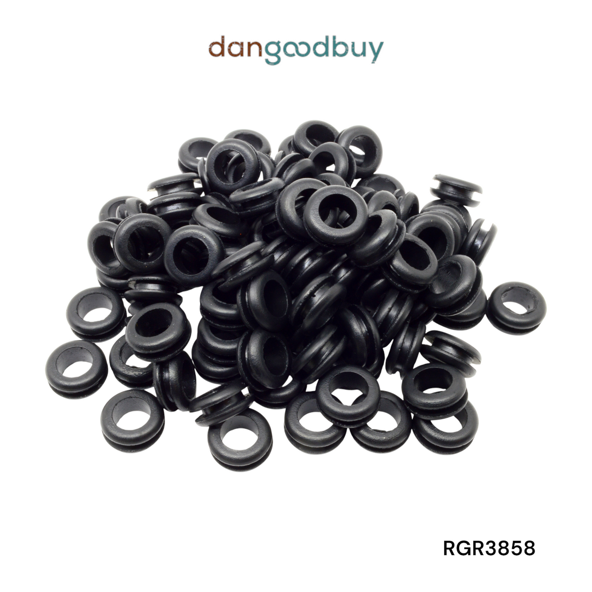 Fits 7/16" Hole - 3/32" Panel Thickness - 3/8" Center Hole - Rubber Grommet