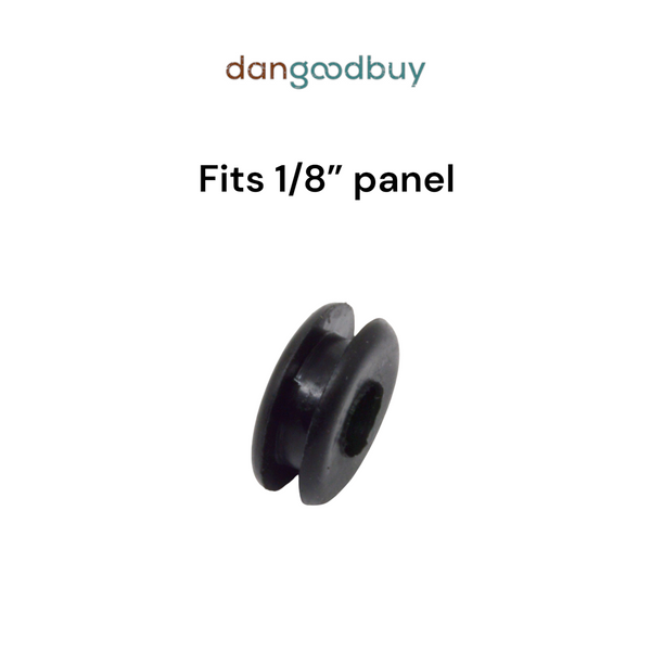 Fits 7/16" Hole - 1/8" Panel Thickness - 1/4" Center Hole - Rubber Grommet