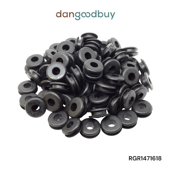 Fits 7/16" Hole - 1/8" Panel Thickness - 1/4" Center Hole - Rubber Grommet