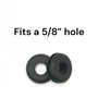 Fits 5/8" Hole - 1/16" Panel Thickness - 3/8" Center Hole - Rubber Grommet