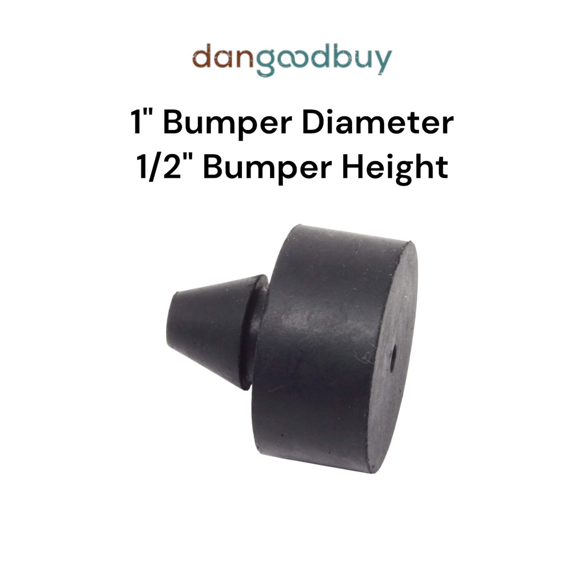Fits 3/8" Hole - 1/2" Diameter - 1/2" Height - 1/8" Panel Thickness - Push-in Rubber Grommet Bumper