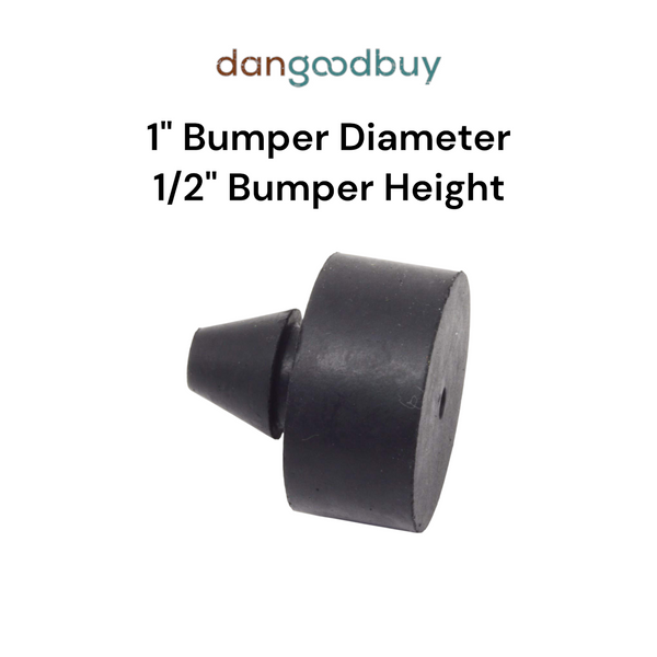Fits 3/8" Hole - 1/2" Diameter - 1/2" Height - 1/8" Panel Thickness - Push-in Rubber Grommet Bumper
