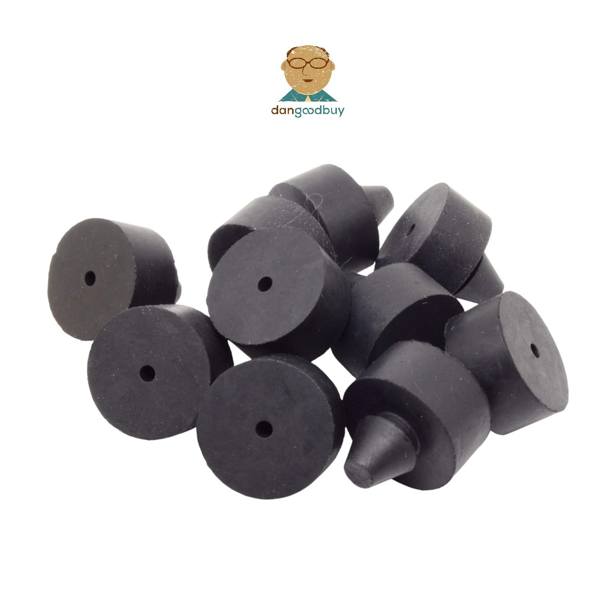 Fits 3/8" Hole - 1/2" Diameter - 1/2" Height - 1/8" Panel Thickness - Push-in Rubber Grommet Bumper