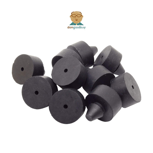 Fits 3/8" Hole - 1/2" Diameter - 1/2" Height - 1/8" Panel Thickness - Push-in Rubber Grommet Bumper