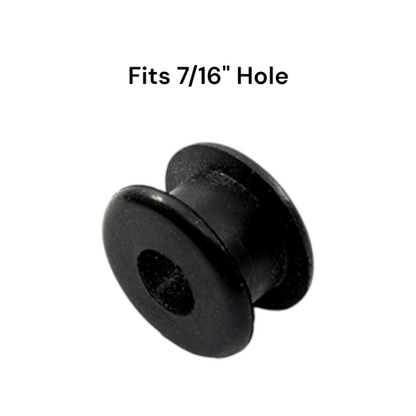 Fits 7/16" Hole - 1/4" Panel Thickness - 1/4" Center Hole - Rubber Grommet