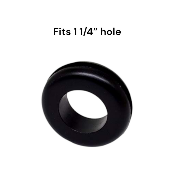 Fits 1 1/4" Hole - 1/8" Panel Thickness - 7/8" Center Hole - Rubber Grommet