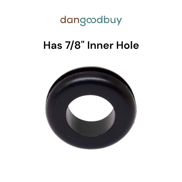 Fits 1 1/4" Hole - 1/8" Panel Thickness - 7/8" Center Hole - Rubber Grommet