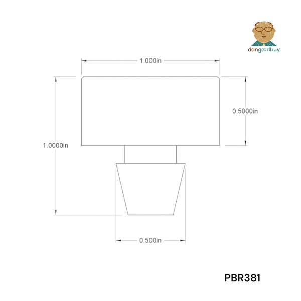 Fits 3/8" Hole - 1/2" Diameter - 1/2" Height - 1/8" Panel Thickness - Push-in Rubber Grommet Bumper