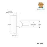 Technical drawing of PB7818 with dimensions and 'dangoodbuy' logo on a white background