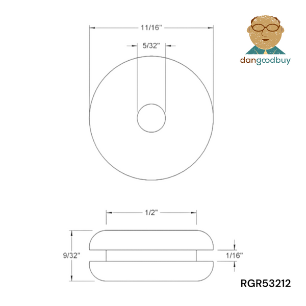 drawing for rubber grommet dangoodbuy RGR53212