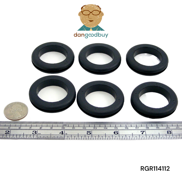 Fits 1 1/2" Hole - 3/32" Panel Thickness - 1 1/4" Center Hole - Rubber Grommet