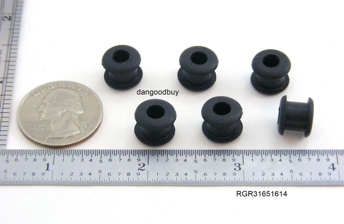 Fits 5/16" Hole - 1/4" Panel Thickness - 3/16" Center Hole - Rubber Grommet