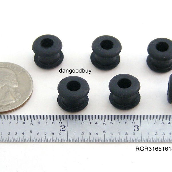 Fits 5/16" Hole - 1/4" Panel Thickness - 3/16" Center Hole - Rubber Grommet